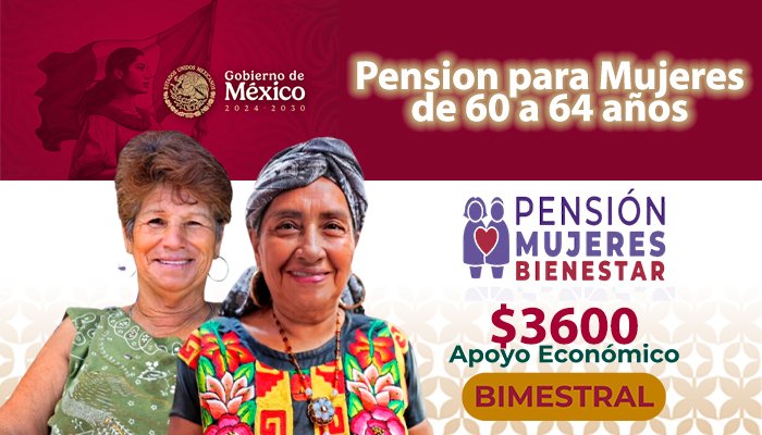 Pensión para mujeres de 60 a 64 años